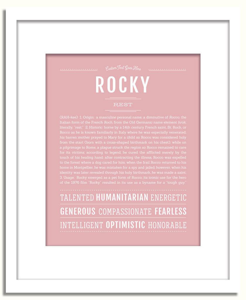 Frame Options | Dusty Rose | White Frame, Matted