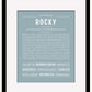 Rocky | Name Art Print