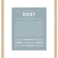 Rocky | Name Art Print