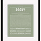 Rocky | Name Art Print