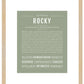 Rocky | Name Art Print