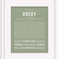 Rocky | Name Art Print