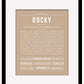 Rocky | Name Art Print