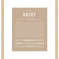 Rocky | Name Art Print