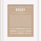 Rocky | Name Art Print