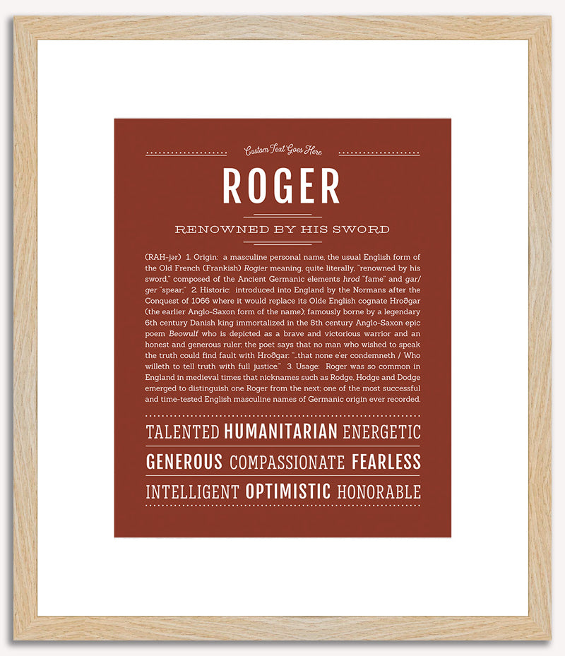 Roger | Name Art Print