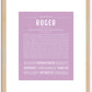 Roger | Name Art Print