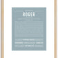 Roger | Name Art Print