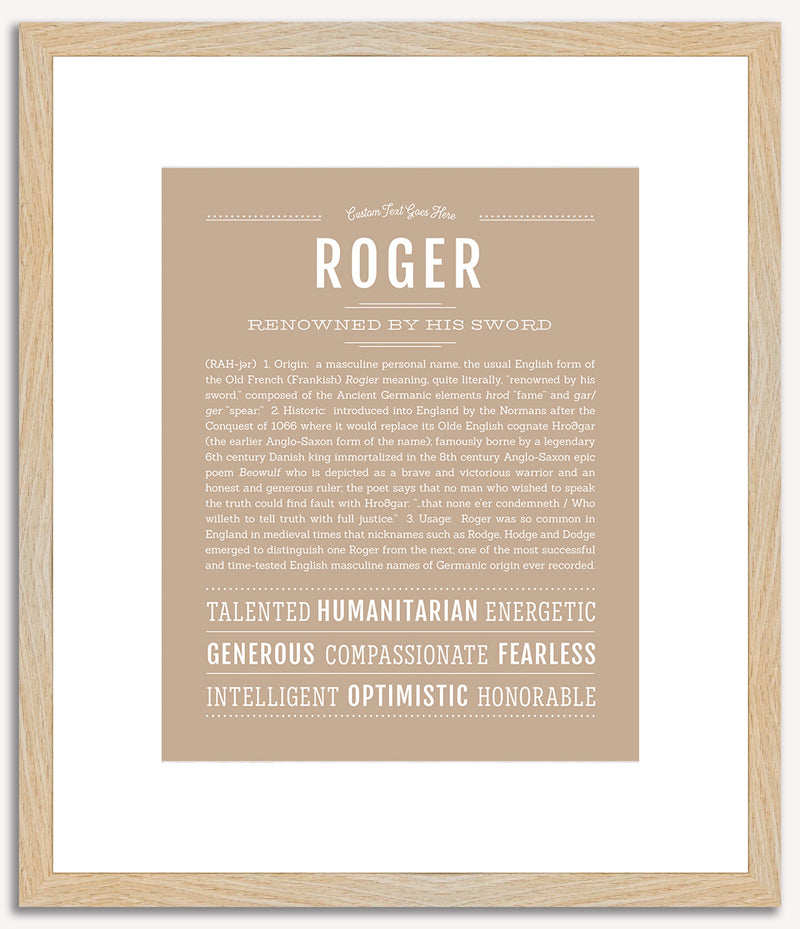 Roger | Name Art Print