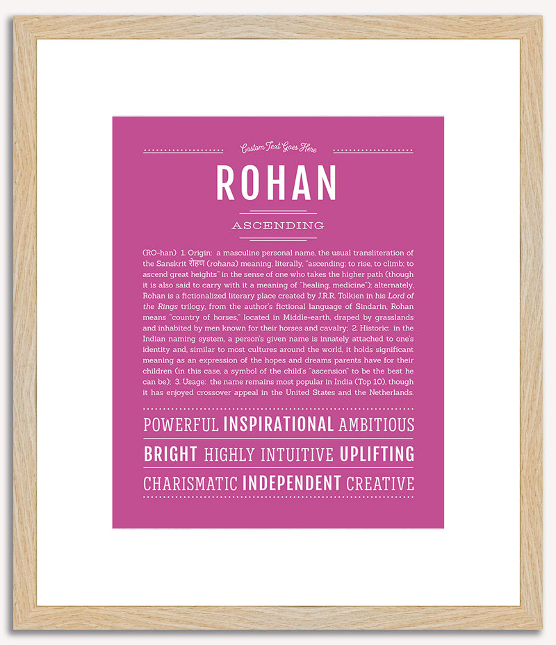 Rohan | Name Art Print