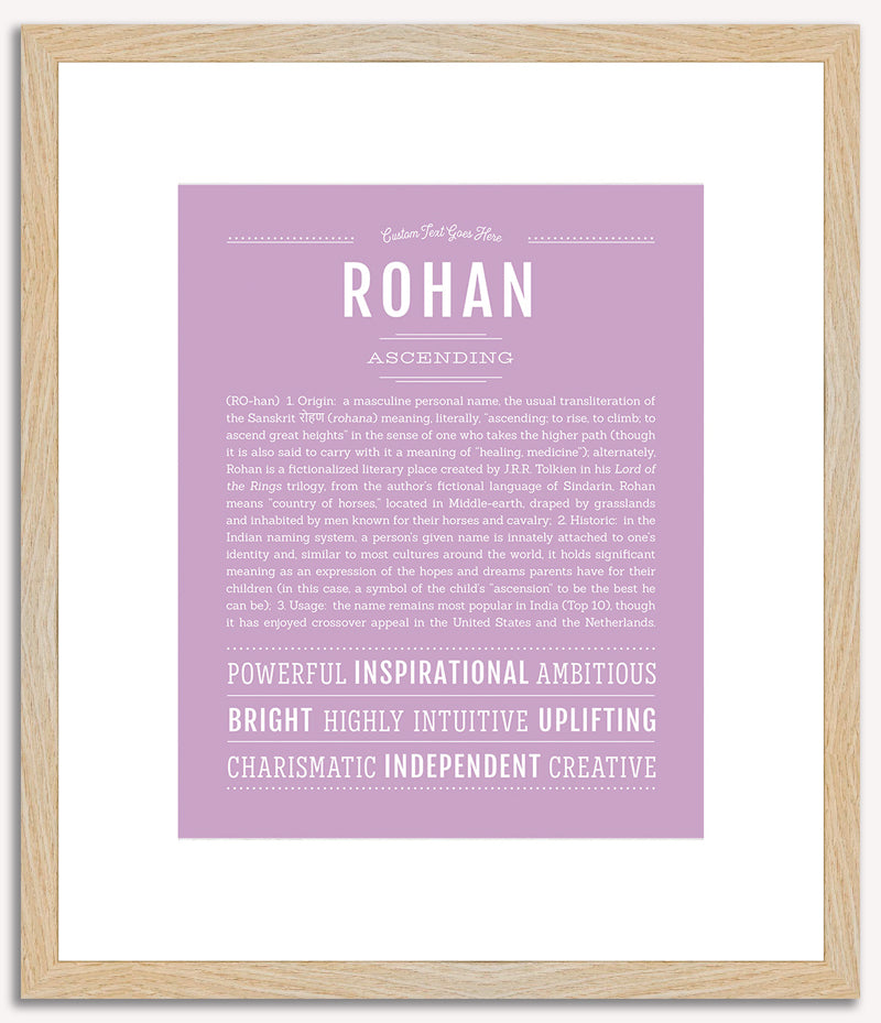 Rohan | Name Art Print