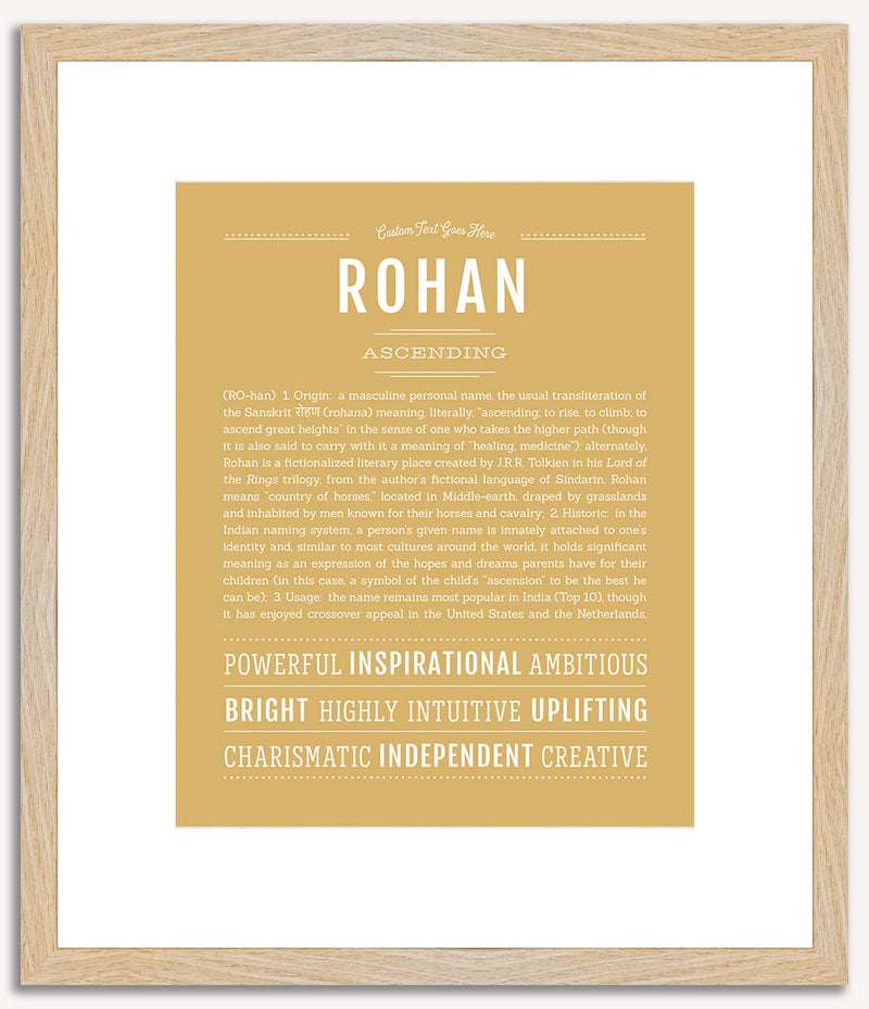 Rohan | Name Art Print