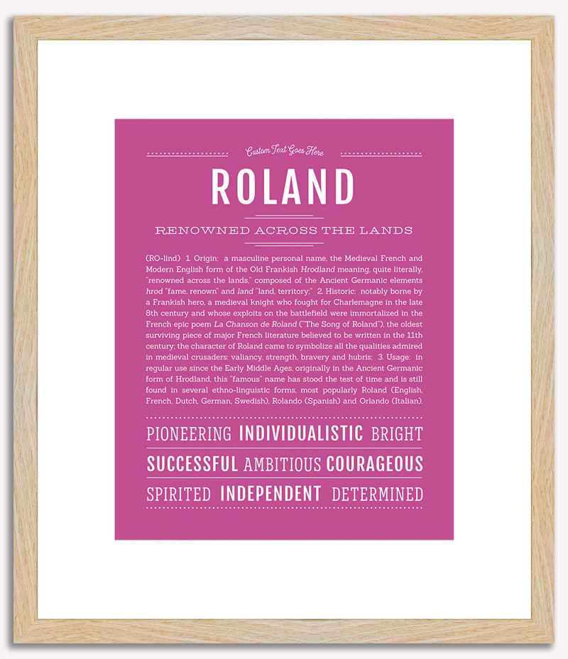 Roland | Name Art Print