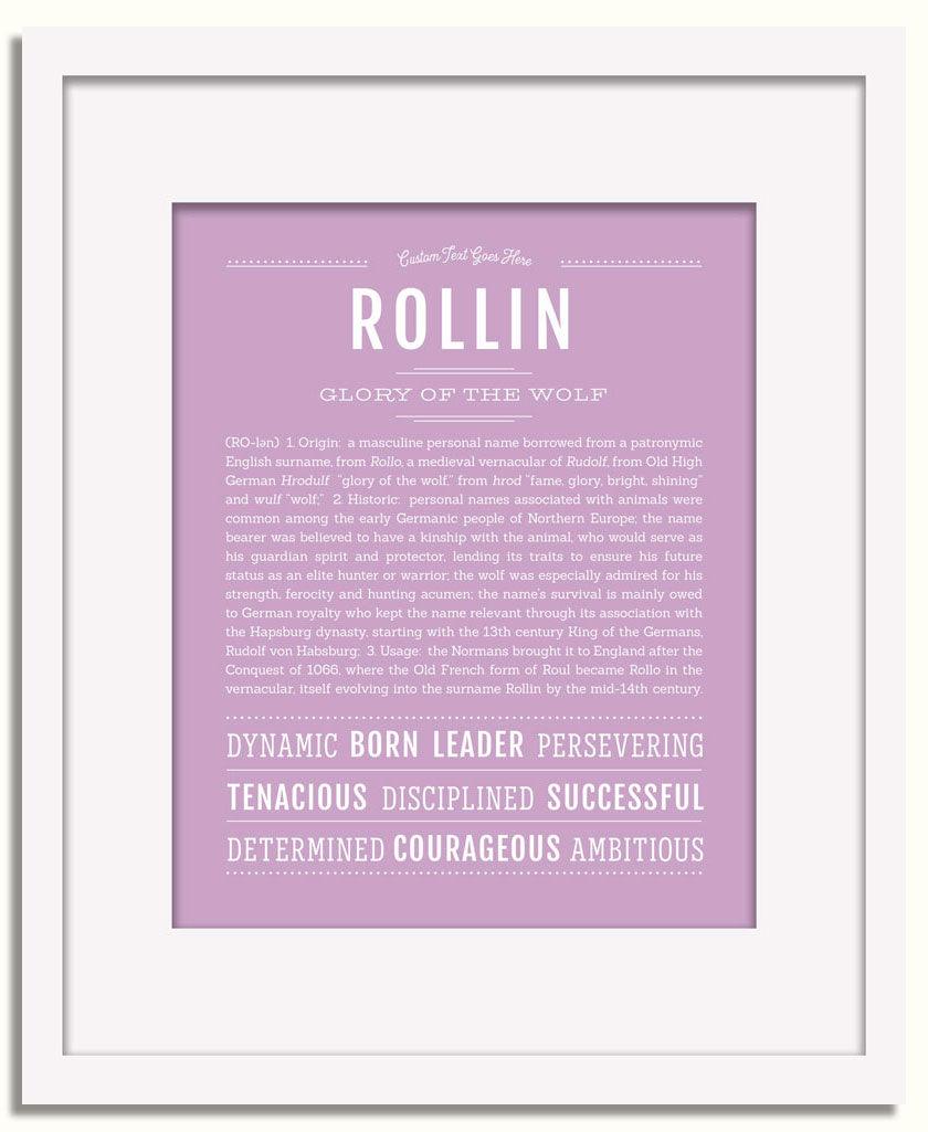 Frame Options | Lilac | White Frame, Matted