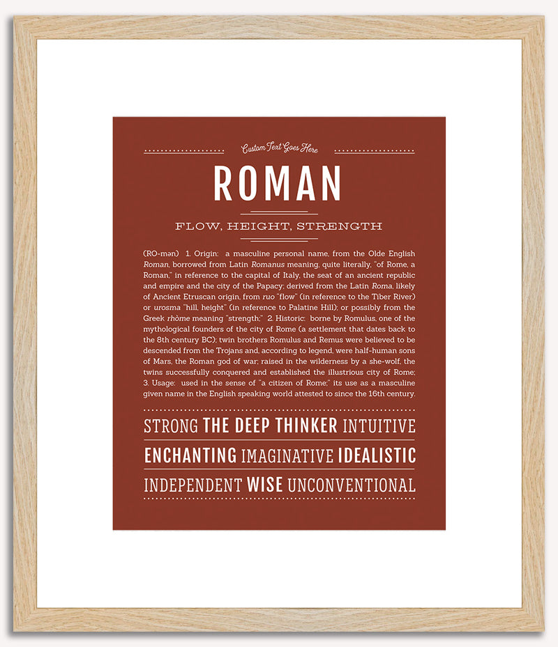 Roman | Name Art Print