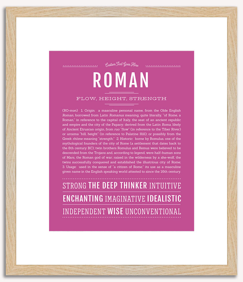 Roman | Name Art Print