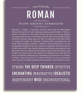 Roman | Name Art Print – Name Stories