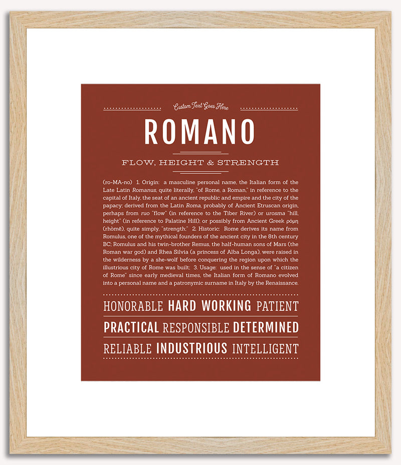 Romano | Name Art Print