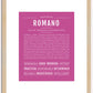 Romano | Name Art Print