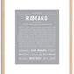 Romano | Name Art Print