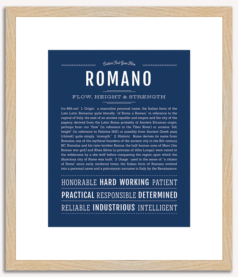 Romano | Name Art Print