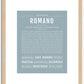 Romano | Name Art Print