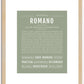 Romano | Name Art Print