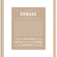 Romano | Name Art Print