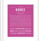 Romee | Name Art Print
