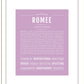 Romee | Name Art Print