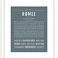 Romee | Name Art Print