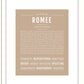 Romee | Name Art Print