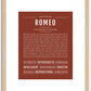 Romeo | Name Art Print