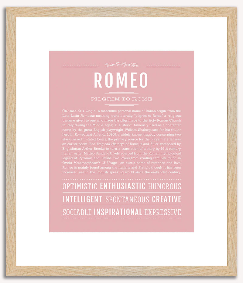 Romeo | Name Art Print