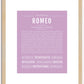 Romeo | Name Art Print