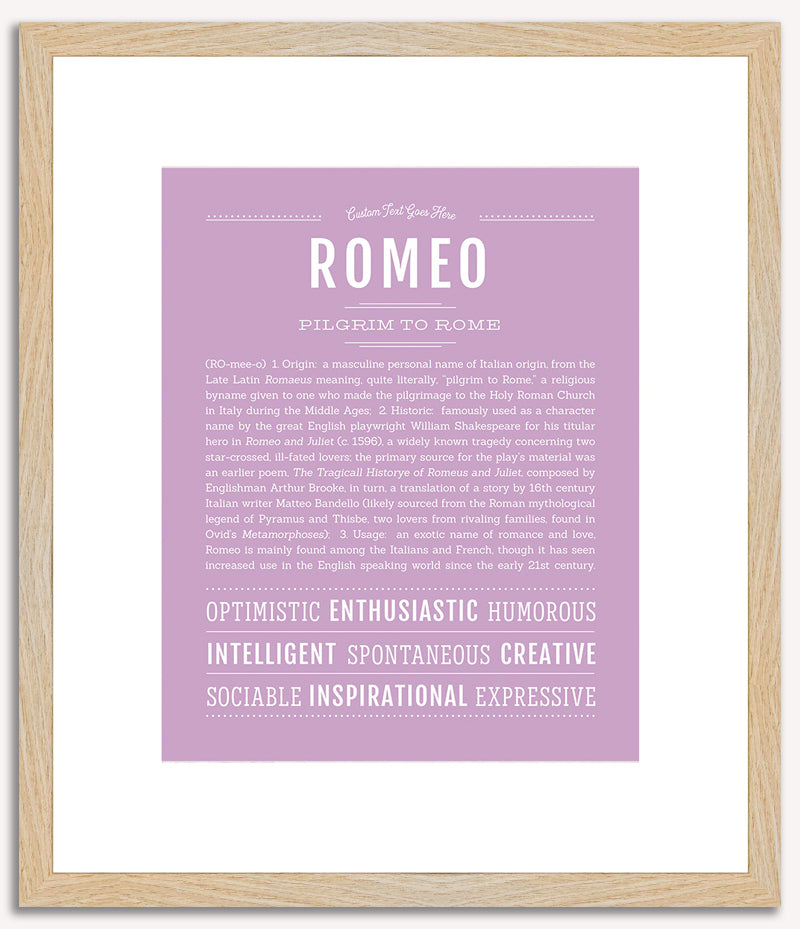 Romeo | Name Art Print