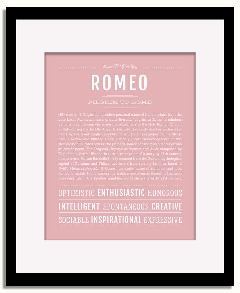 Frame Options | Dusty Rose | Black Frame, Matted