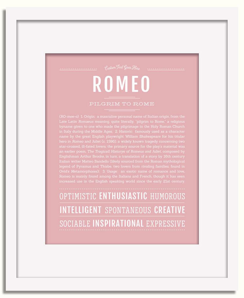 Frame Options | Dusty Rose | White Frame, Matted