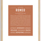 Romeo | Name Art Print