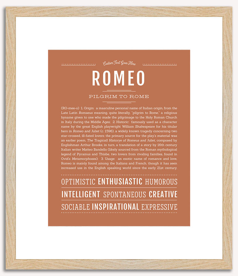 Romeo | Name Art Print