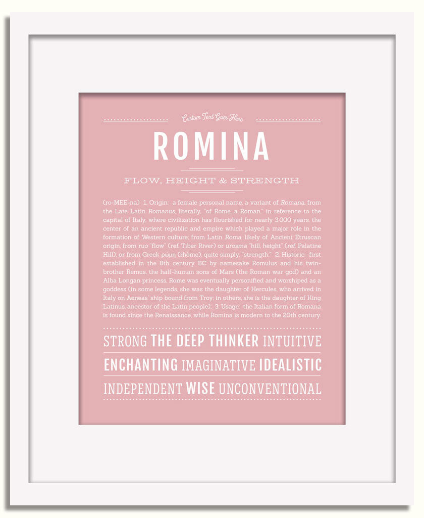 Frame Options | Dusty Rose | White Frame, Matted