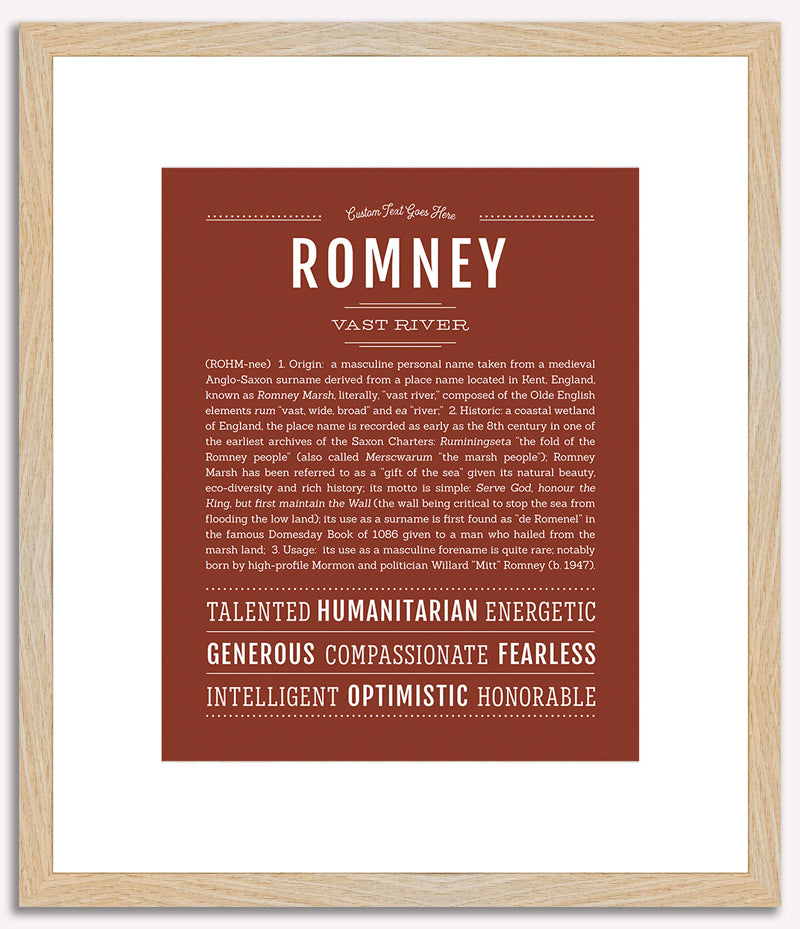 Romney | Name Art Print