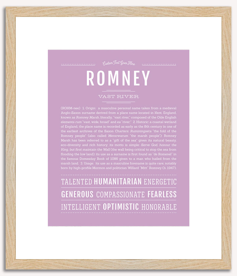 Romney | Name Art Print