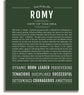 Romy Personalized Name Meaning Art Prints – Name Stories