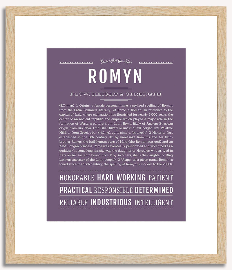 Romyn (female) | Name Art Print