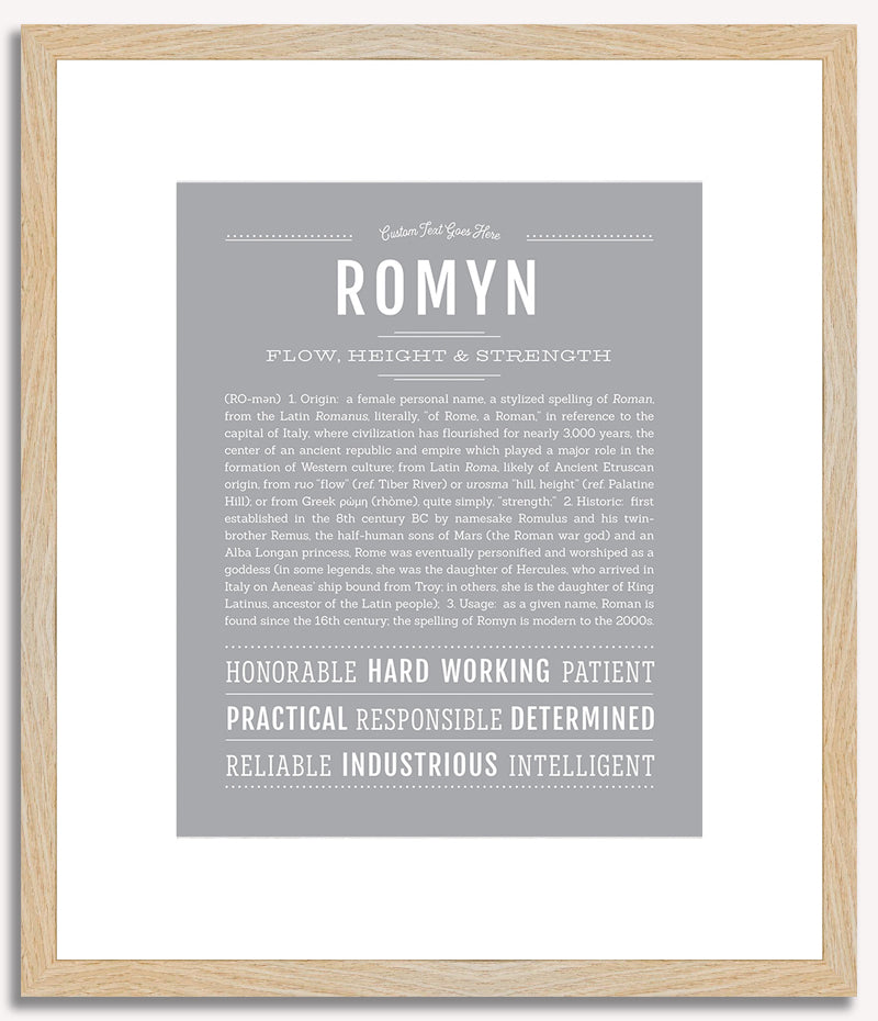 Romyn (female) | Name Art Print