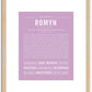 Romyn (male) | Name Art Print