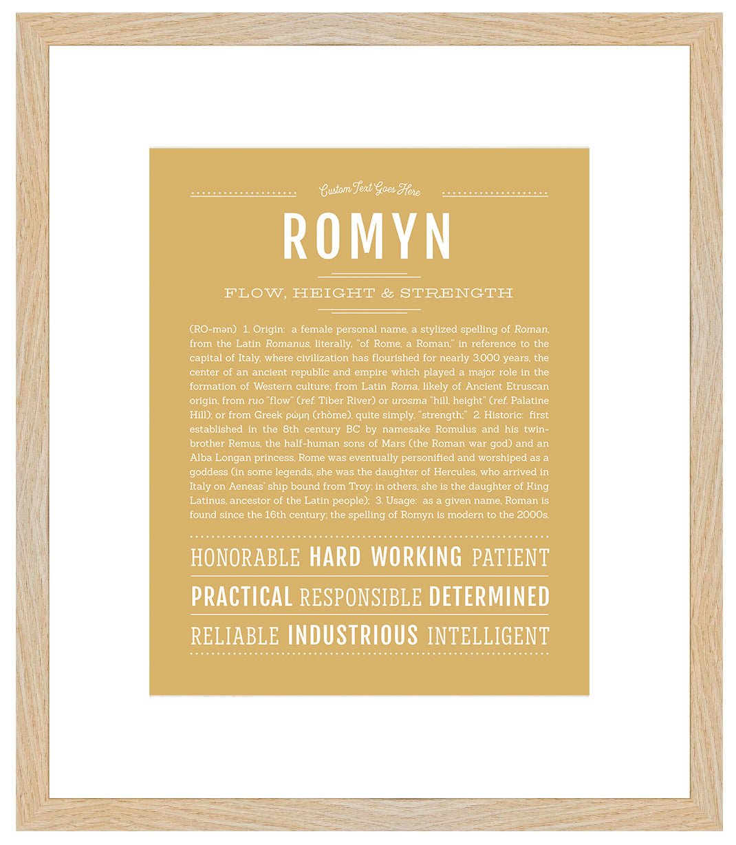 Romyn (female) | Name Art Print