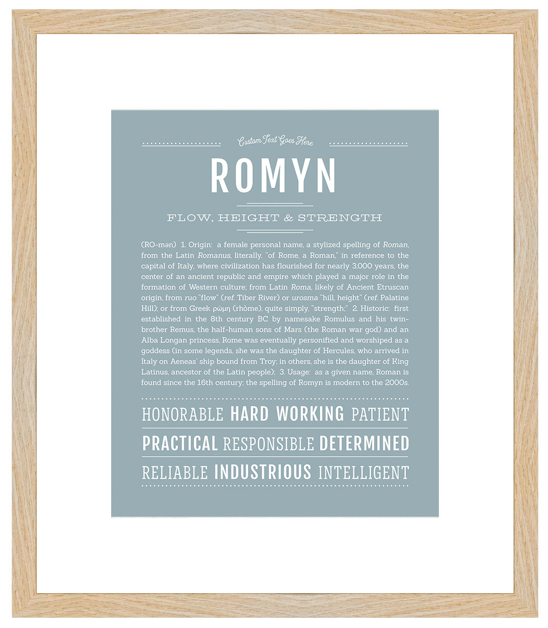 Romyn (female) | Name Art Print