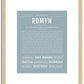 Romyn (male) | Name Art Print